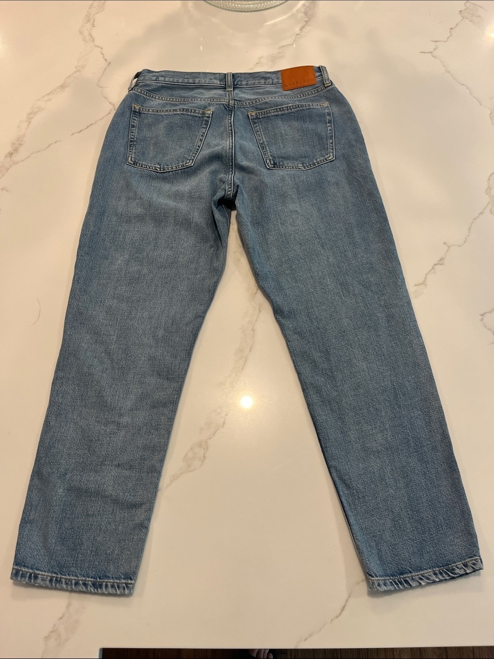 Everlane Relaxed Straight Leg Organic Cotton Jeans Weathered Blue size 30 - Picture 12 of 13